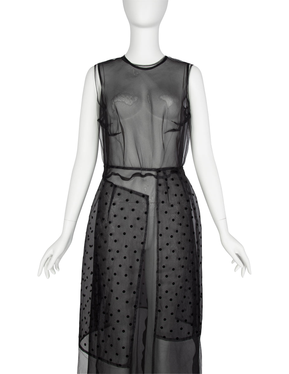 sheer polka dot black dress Sheer Black Polka Dot Lace Robe – Sassymyprom