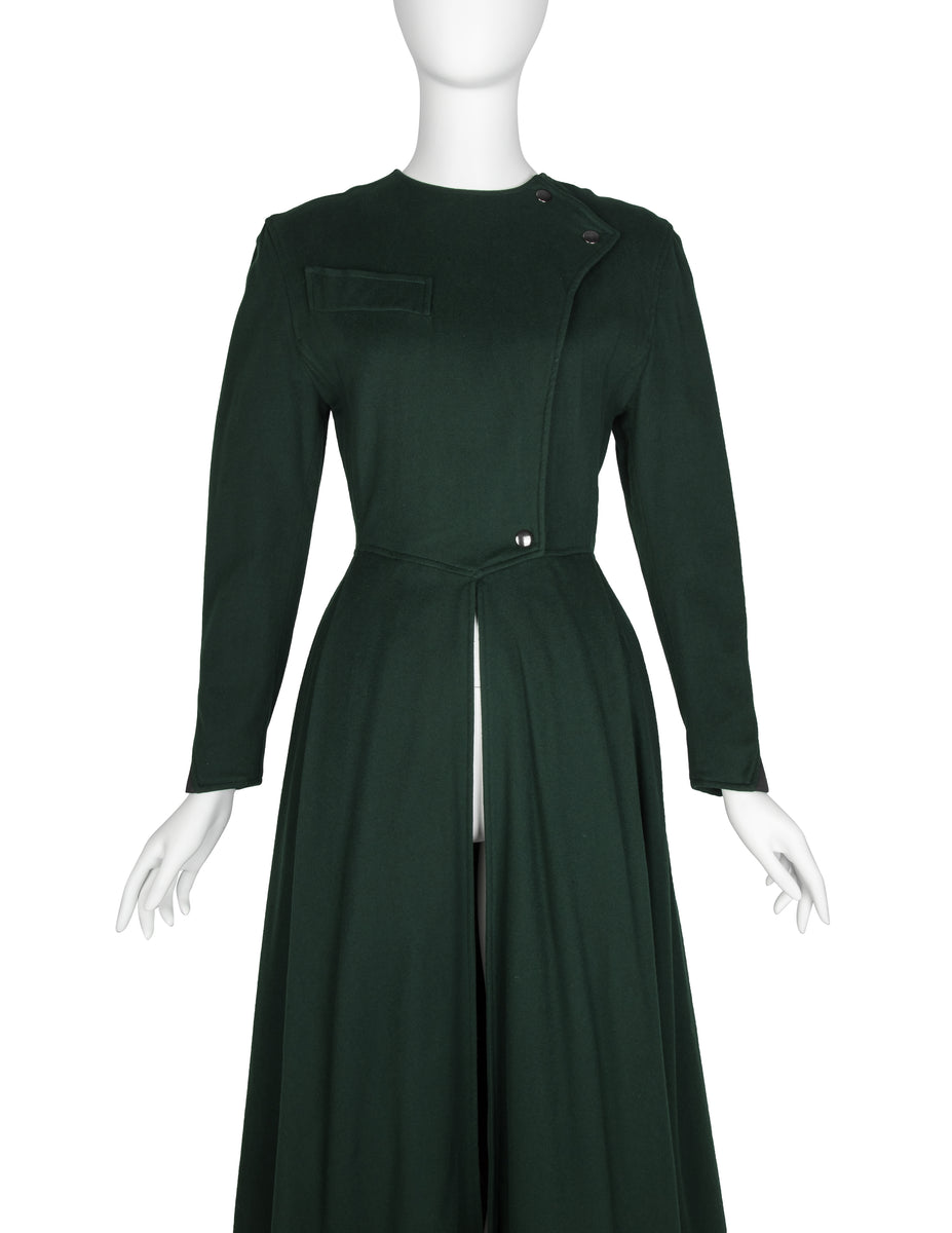 Claude Montana Vintage AW 1987 Green Split Front Coat – Amarcord