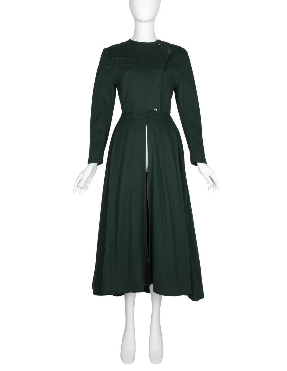 Claude Montana Vintage AW 1987 Green Split Front Coat – Amarcord