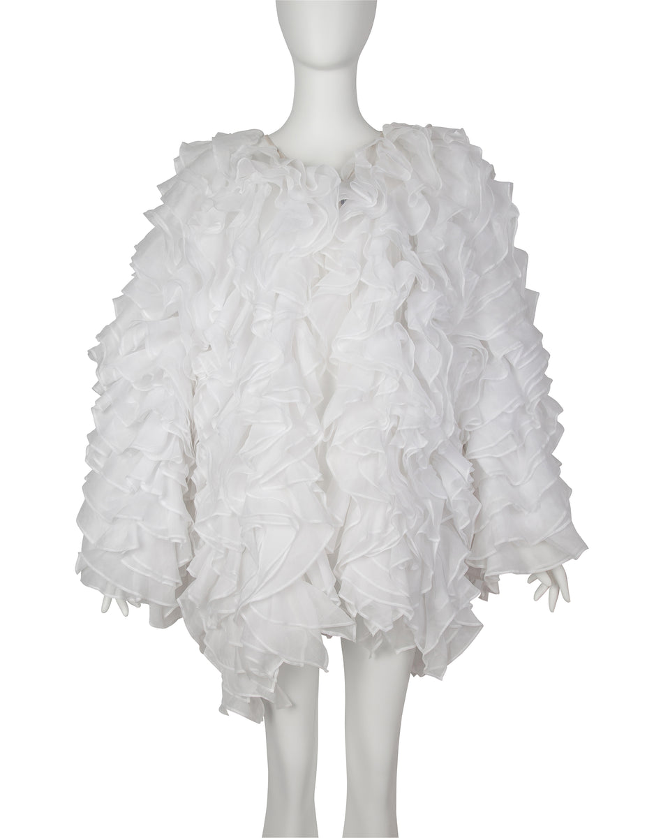 Gianfranco Ferre Vintage SS 1986 Couture White Silk and