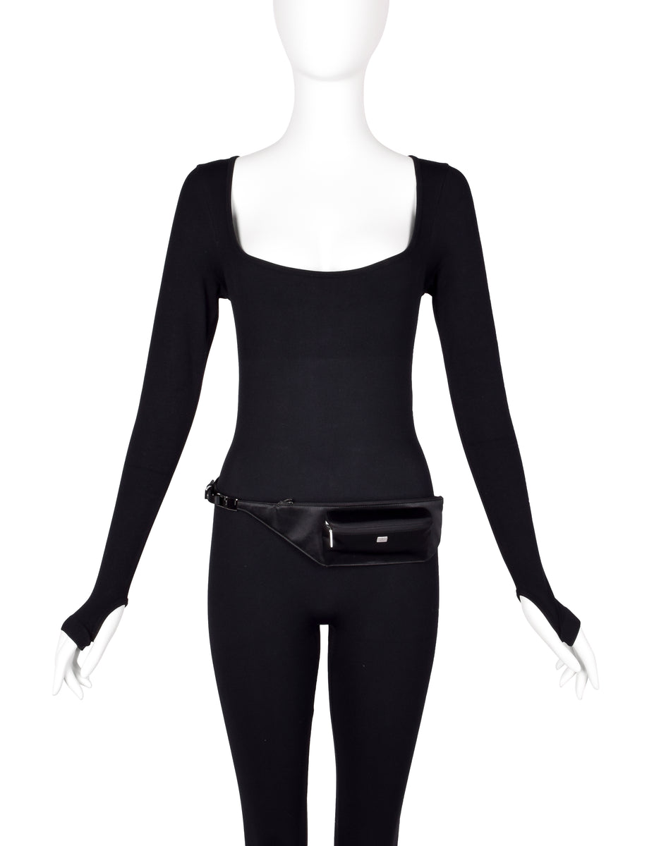 Gucci by Tom Ford Vintage Black Satin Mini Belt Bum Bag – Amarcord