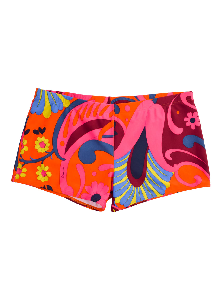 Mens gucci swim trunks hotsell