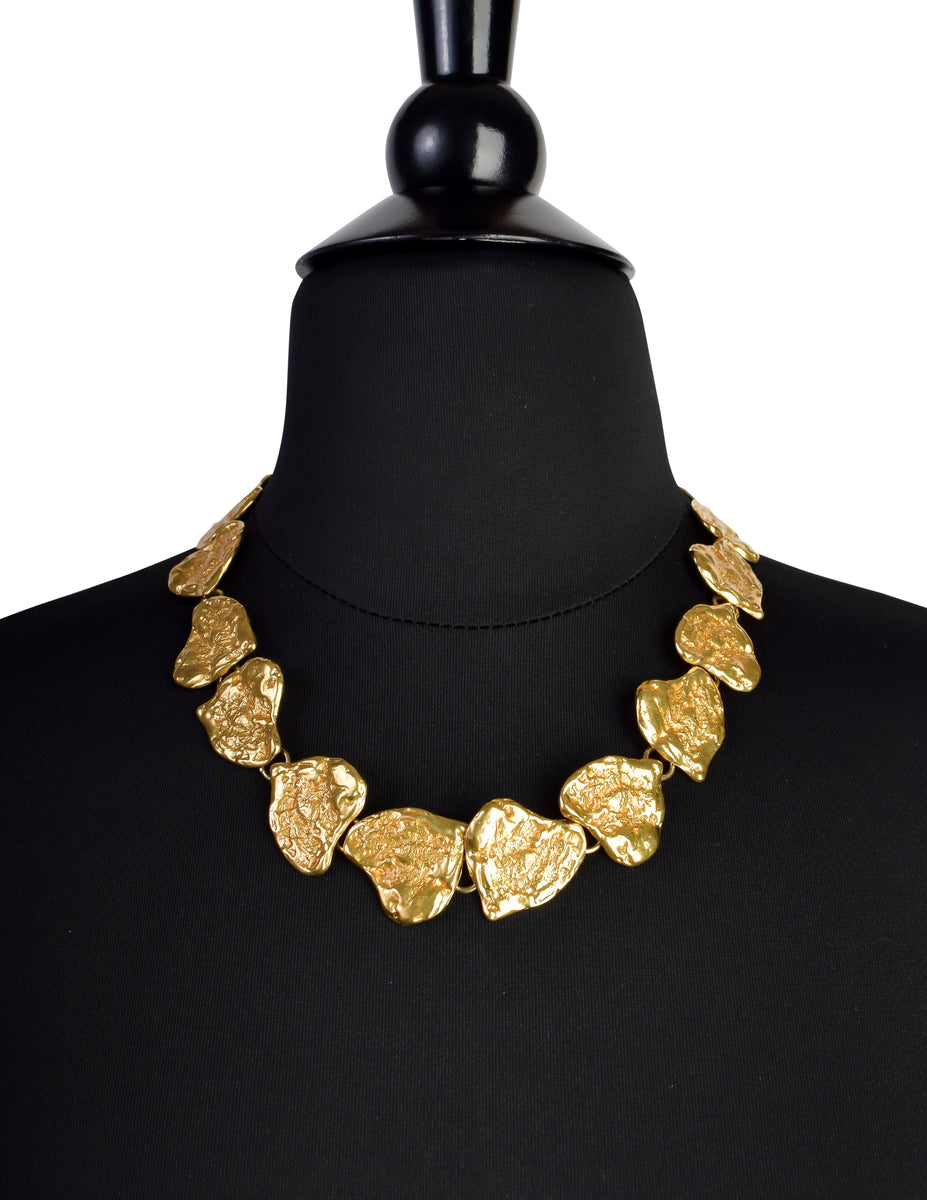 アクセサリー Yves Saint Laurent Heart Gold necklace Yves Saint Laurent Heart Necklace YSL Charm Gold Chain