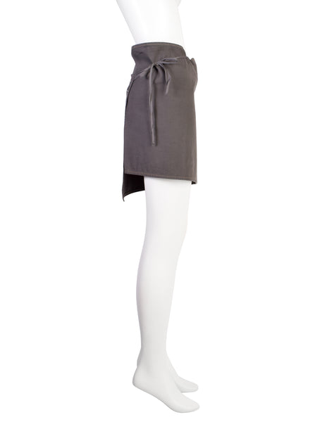 Maison Martin Margiela Vintage SS 1991 Grey Cotton Mini Apron Wrap Skirt