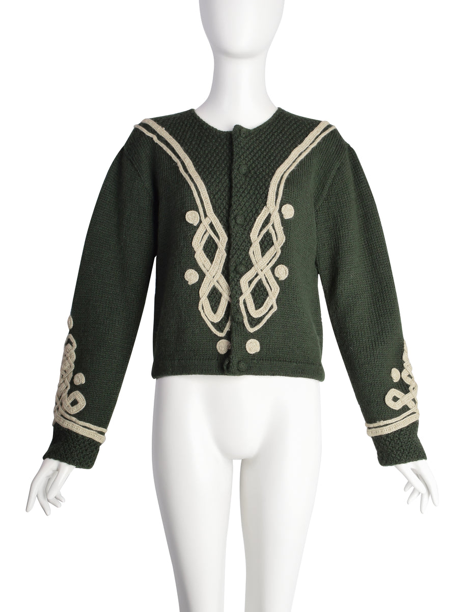 MatsudaGreenCreamAppliqueKnitC