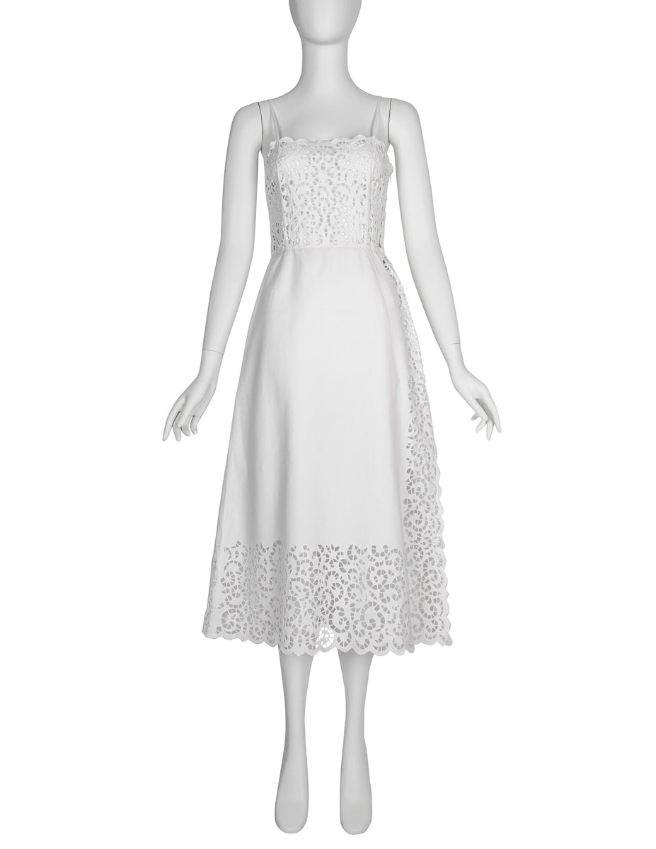 Oscar de la Renta Vintage 1980s White Sangallo Embroidered Dress – Amarcord  Vintage Fashion