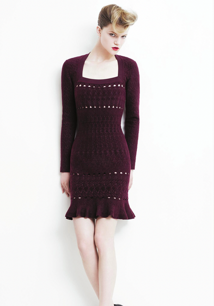 Azzedine Alaia AW 2009 Black Chenille Jacquard Ruffle