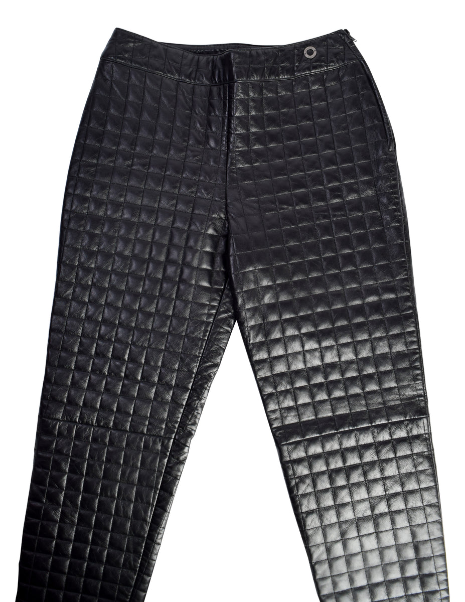 Chanel Vintage 2000 Black Chocolate Bar Quilted Lambskin Leather