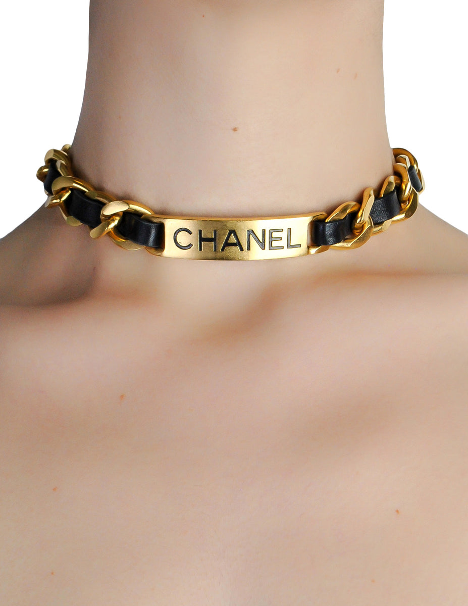 Chanel black hotsell choker