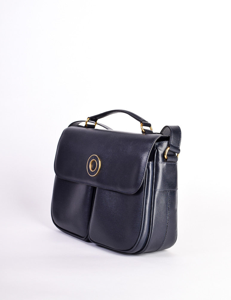 Vintage Launer Blue Leather Bag – modesandmore