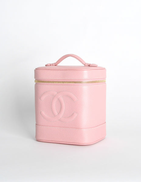 Chanel Vintage Baby Pink Cosmetic Case