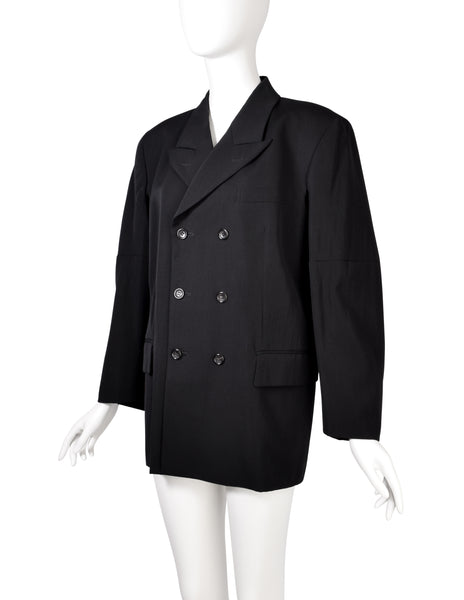Comme des Garcons Vintage AW 1988 Iconic Black Wool Split Arm Vent Blazer Jacket
