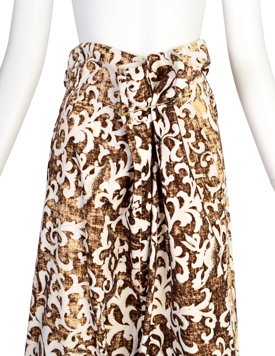 Comme des Garcons Vintage AW 1996 Brown Off White Flocked Velvet 