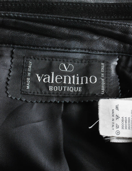 Valentino Vintage Leather Pencil Skirt