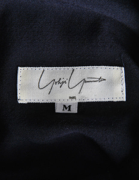 Yohji Yamamoto Vintage Navy Blue Buckle Dress