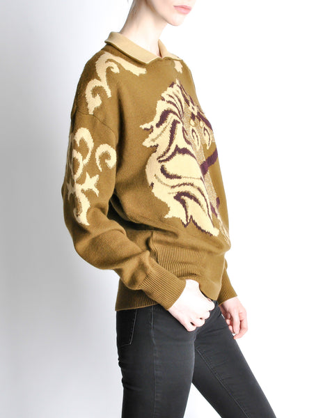 Escada Vintage Carousel Horse Sweater