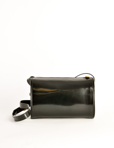 Fendi Vintage Black Leather Janus Bag