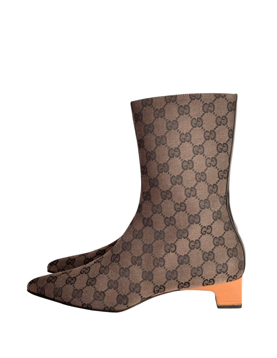 Gucci Monogram Over the Knee Boots – Dina C's Fab and Funky