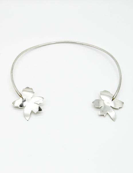 Gucci Vintage Sterling Silver Leaf Choker