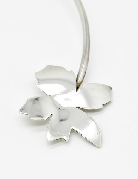 Gucci Vintage Sterling Silver Leaf Choker