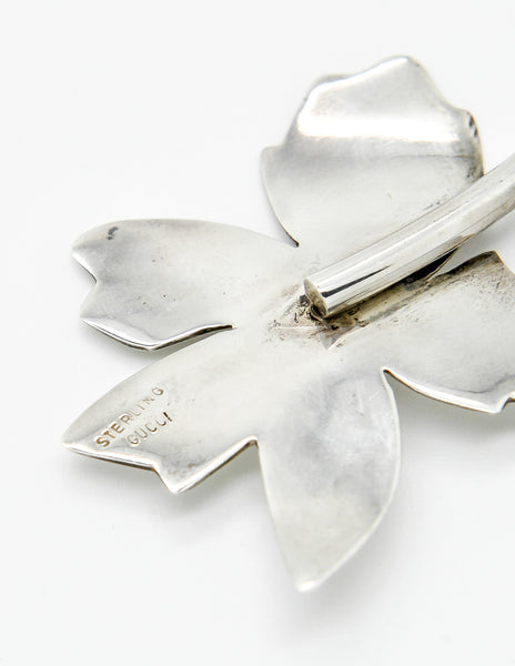 Gucci Vintage Sterling Silver Leaf Choker