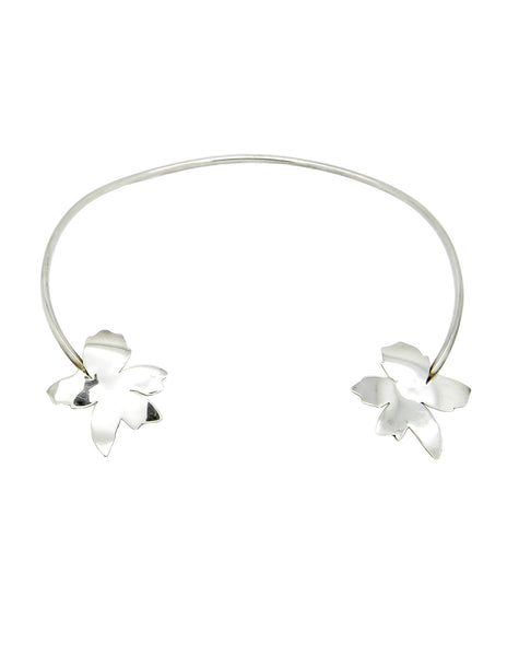 Gucci Vintage Sterling Silver Leaf Choker