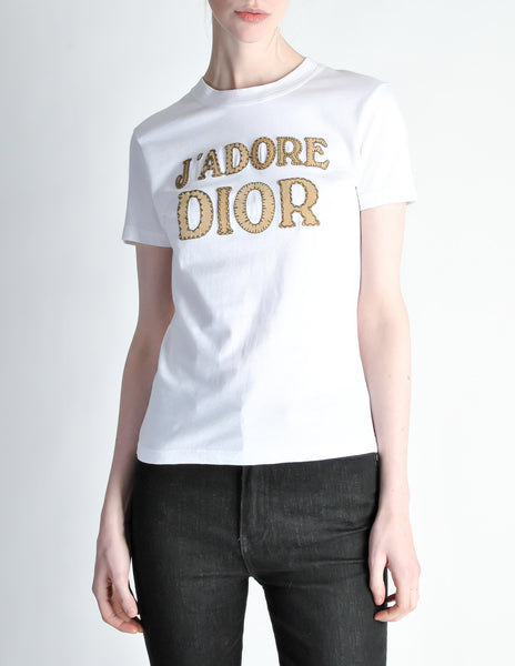 Christian Dior Vintage J'Adore Dior White T-Shirt