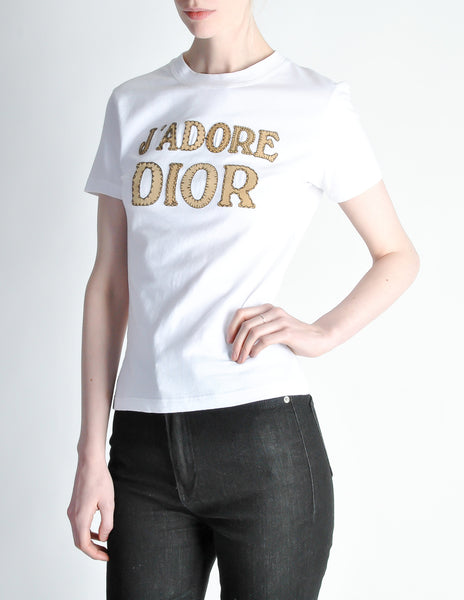 Christian Dior Vintage J'Adore Dior White T-Shirt