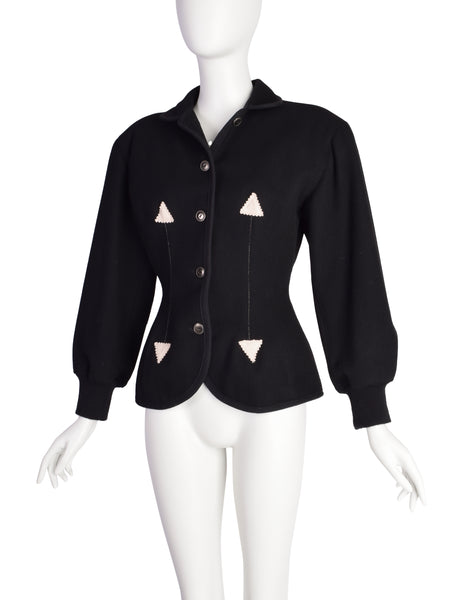 Jean Paul Gaultier Vintage AW 1988 Junior Gaultier Black Western Inspired Jacket