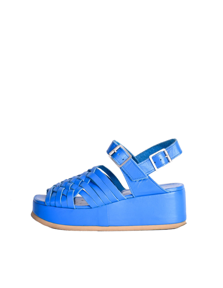 Junya Watanabe Comme des Garçons Vintage Blue Woven Leather