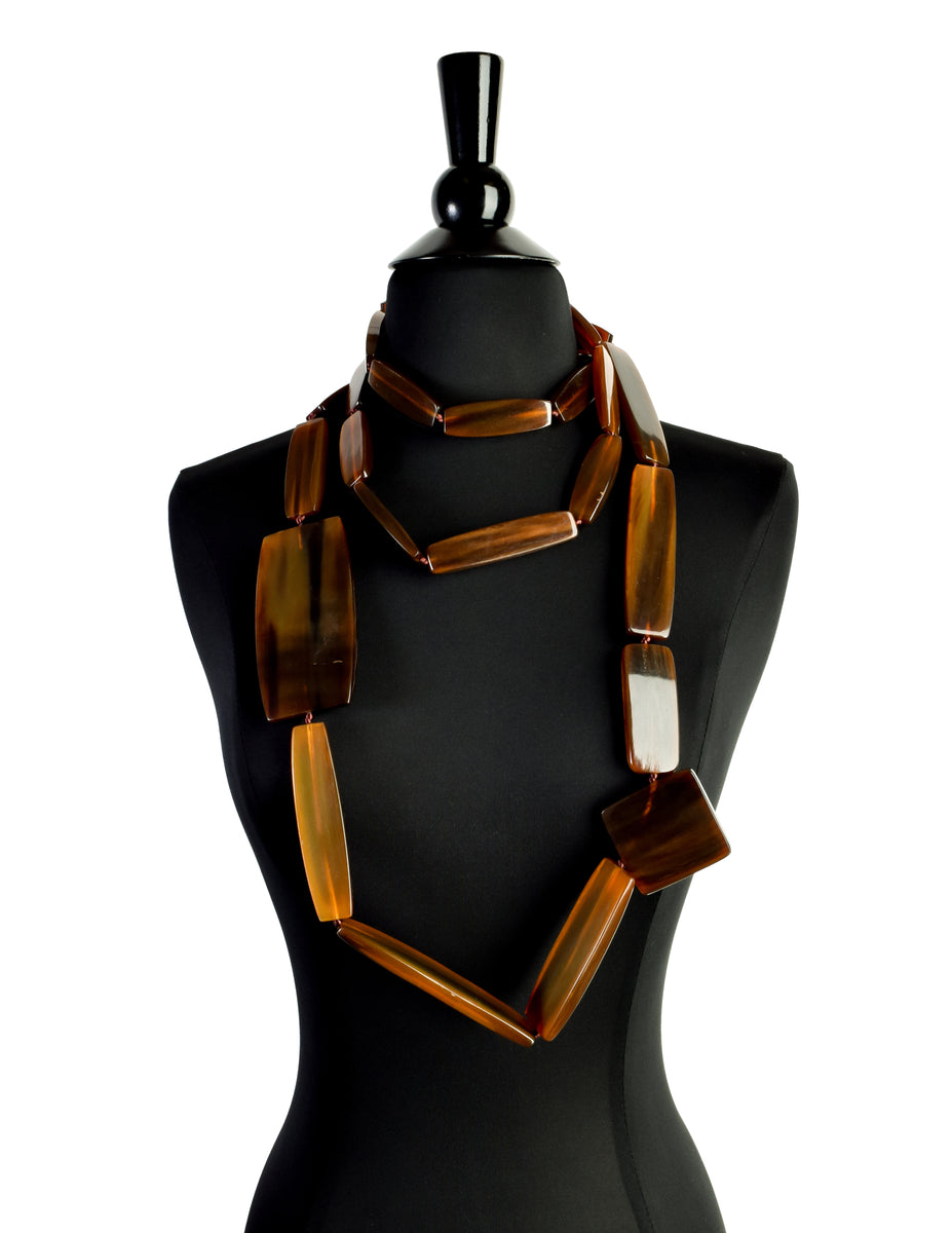 Vintage tortoise deals shell necklace