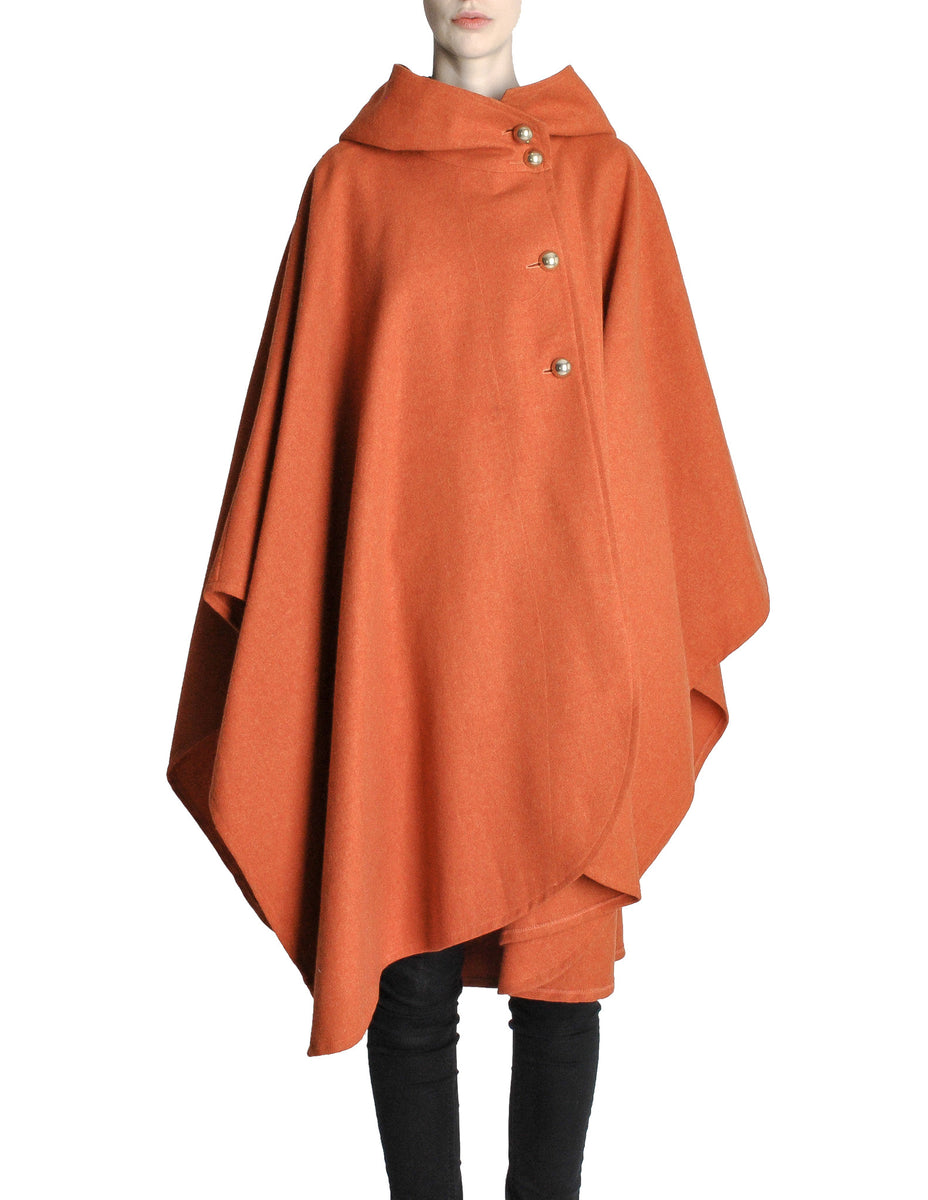 ジャケット・アウター Vintage 60's Wool Hooded Poncho Cape Orange_B_Altman_Cape_8_1200x12