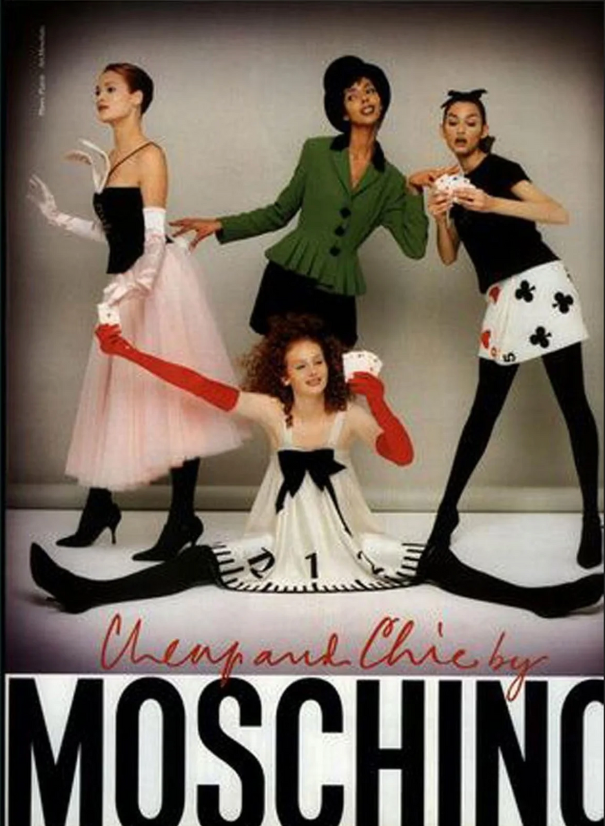 Moschino Cheap and Chic Vintage 1995 Alice in Wonderland Trompe L