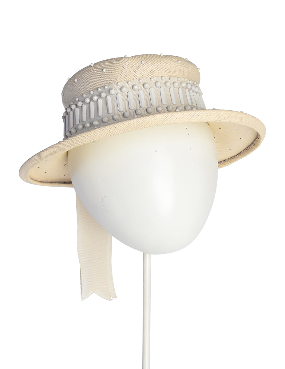 Yves Saint Laurent YSL Designer 1960's Straw Oversized Hat
