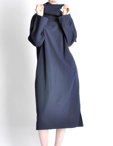 Yohji Yamamoto Vintage Navy Blue Buckle Dress