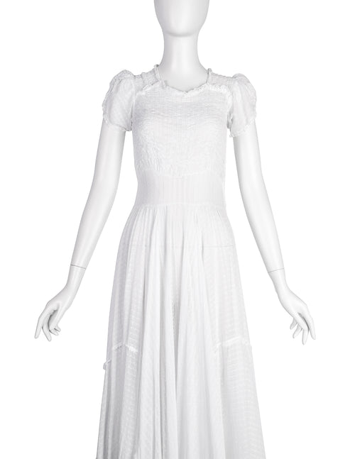 white christmas dresses Antique Edwardian 1910s White Cotton & Lace Dress