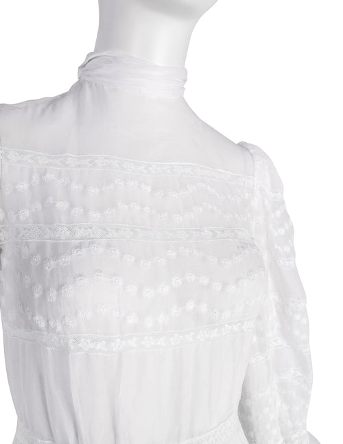 Vintage Early 1940s White Floral Embroidered Sheer Organdy Dress Amarcord Vintage Fashion Vintage Early 1940s White Floral Embroidered Sheer Organdy Dress Amarcord Vintage Fashion