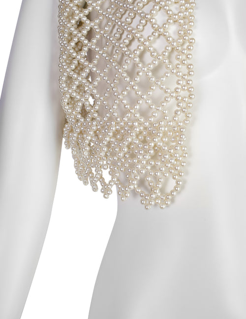 Vintage 1960s Creamy Pearl Lattice Cropped Vest – Amarcord Vintage