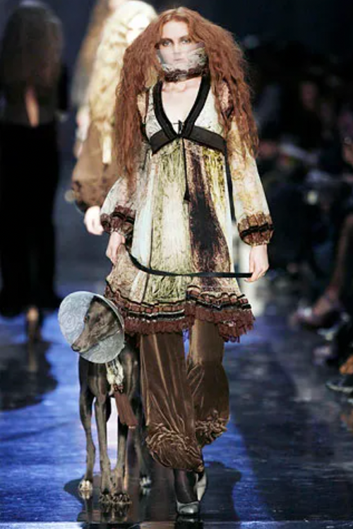 Jean Paul Gaultier Vintage AW2006 Romantic Artsy Pleated Silk