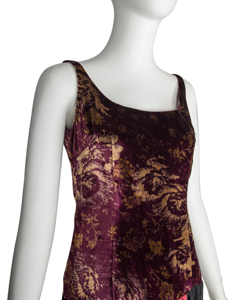 Dolce & Gabbana Vintage AW 1994 Iconic Patchwork Velvet Dress