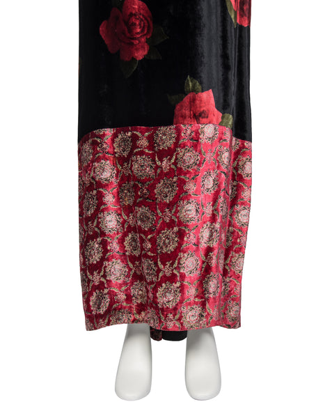 Dolce & Gabbana Vintage AW 1994 Iconic Patchwork Velvet Dress
