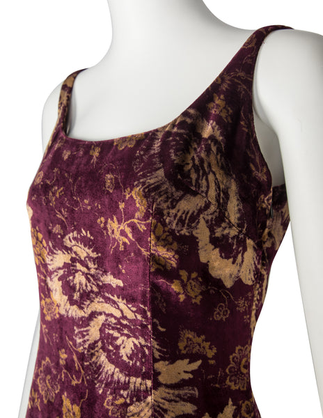 Dolce & Gabbana Vintage AW 1994 Iconic Patchwork Velvet Dress