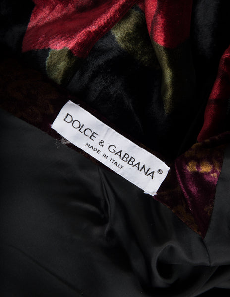 Dolce & Gabbana Vintage AW 1994 Iconic Patchwork Velvet Dress