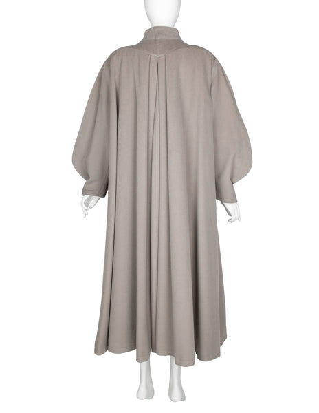 Thierry Mugler Vintage AW 1986 Taupe Wool Swing Coat