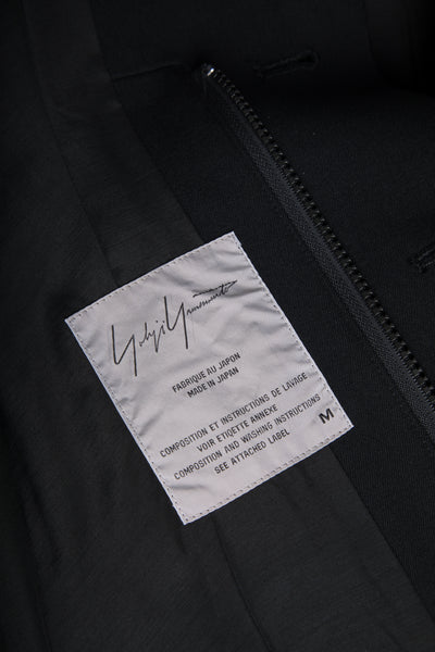 Yohji Yamamoto Vintage AW 1994 Black Wool Gabardine Tailored Coat Dress