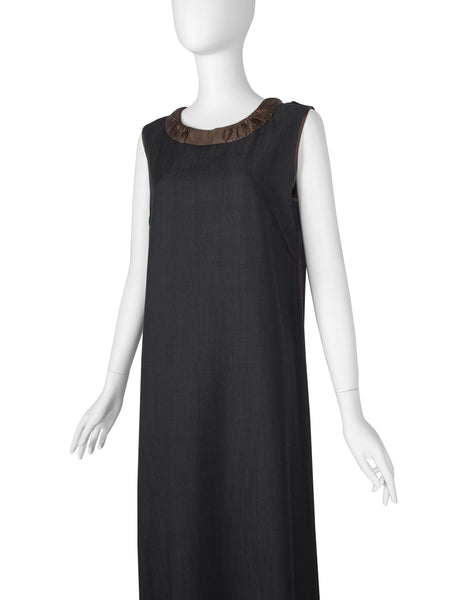 Maison Martin Margiela Vintage AW 1999 Black and Brown Deconstructed Maxi Dress