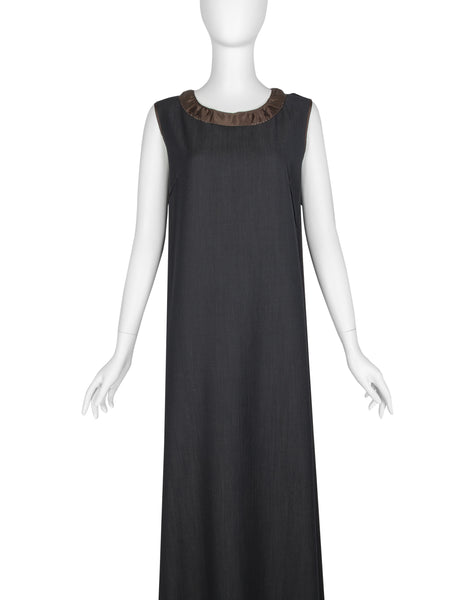 Maison Martin Margiela Vintage AW 1999 Black and Brown Deconstructed Maxi Dress