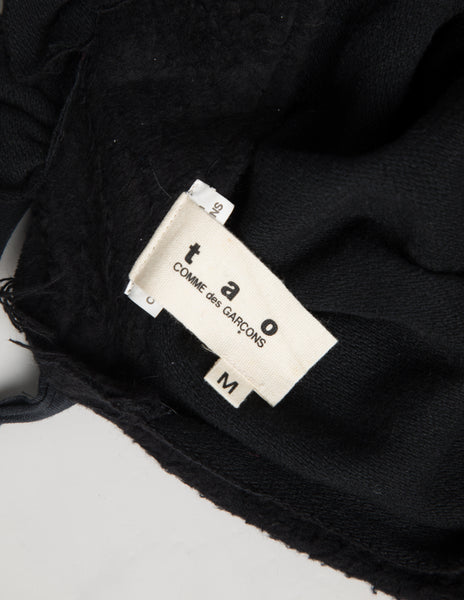TAO Comme des Garcons Vintage AW 2008 Black Wool Ruffle Bolero Jacket