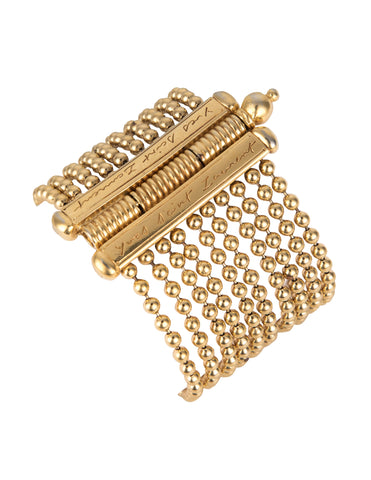 Yves Saint Laurent Vintage Golden Multistrand Ball Chain Bracelet