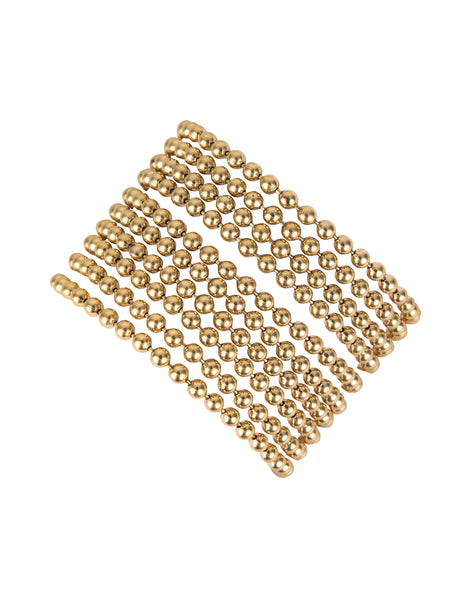 Yves Saint Laurent Vintage Golden Multistrand Ball Chain Bracelet